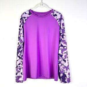 Bassdash Rash Guard Shirt Women M Purple UPF 50+ Fishing Surfing Water NWOT